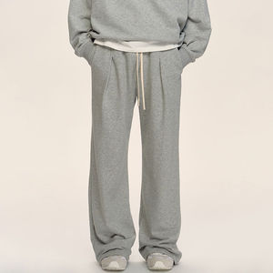 กางเกงจ็อกเกอร์ผู้ชายเอวสูง ระบายอากาศได้ดี น้ำหนักเบา ทรงขากว้าง สไตล์ลำลอง เอวยางยืด สีอ่อน ลุคโอเวอร์ไซส์ สตรีทแวร์ - Product Image 6