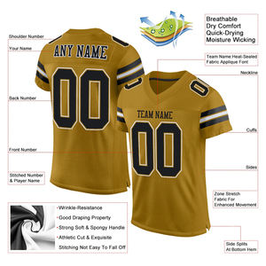 Maillot de football américain sur mesure 100% maillot de football américain en polyester avec nom et numéro de l'équipe - Product Image 5