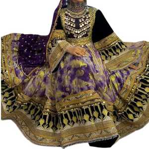 Diseño de Éxito de 2026, Vestido Afgano Hecho a Mano para Mujer, Encaje Multicolor, Botones, Cremallera, Cintura Natural, Lavable, para Fiestas - Product Image 1