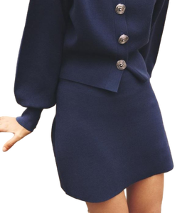 Vente à l'exportation femmes bleu Mini jupe porter en toute saison sans sacrifier le style ou la chaleur disponible à la quantité en vrac - Product Image 3