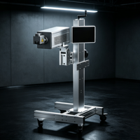 Machine de marquage laser CO2 30W à grande vitesse pour le codage des produits en plastique et bois, ligne de production de marquage