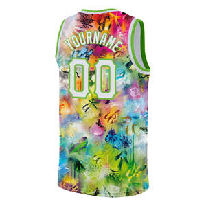 Maillot de basket-ball imprimé par sublimation de haute qualité OEM en gros 2025, design unisexe, logo personnalisé confortable, respirant, séchage rapide - Product Image 3