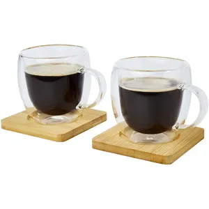 Set of 2 Sustainable <b>Manti</b> Glass Mugs Elegant Drinkware - Product Image 6