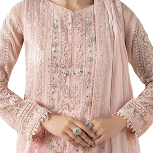 2025เดรสปาร์ตี้สำหรับผู้หญิงความยาวปกติสไตล์ซาลวาร์คามามีสไตล์อินเดีย - Product Image 1