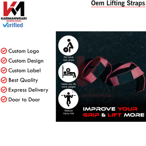 Correas de muñeca de elevación Levantamiento de pesas Algodón acolchado Correas de elevación de apoyo Hombres Mujeres Entrenamientos de potencia Deadlifts Hard Pull - Product Image 5