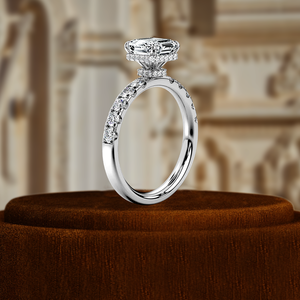 Bague de fiançailles en diamant de culture, bague en diamant taille Asscher 1 CT, bague certifiée IGI, bague de mariage en or blanc 14 carats - Product Image 6