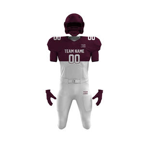 Ensemble d'uniformes de football américain personnalisés respirants à manches courtes, maillot sublimé, pantalon rembourré, livraison rapide, OEM - Product Image 5