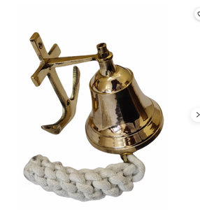 Antique laiton tenture murale bateau cloche ancre amant monté suspendu bateau cloche vente coustmized cloche nautique mur Vintage décor - Product Image 1