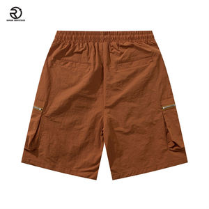 Ropa de diseñador para hombre, pantalones cortos de verano, Parche de acordeón elástico, bolsillos con cremallera, pantalones cortos rectos sueltos de carga - Product Image 4