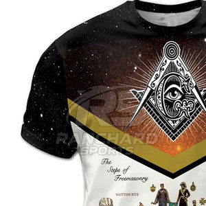Freemason <b>Temple</b> Historic Craft Graphic Masonic Symbolic Pride T-Shirt 100% Cotton <b>Men's</b> Customizable High Quality - Product Image 6