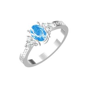 แหวนเพชรหรูหราเป็นมิตรกับสิ่งแวดล้อมเครื่องประดับที่มีสไตล์ตามหลักจริยธรรมในทองคำ10K 14K 18K - Product Image 1