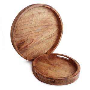 Plateau de service de luxe en bois de qualité supérieure, design original, finition brillante, pour fruits, idéal pour hôtels et ustensiles de cuisine - Product Image 2