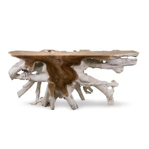 Mesa Consola de Madera Maciza de Raíz de Teca para Sala de Estar - Diseño Tropical Moderno - Fabricante de Jepara, Indonesia - Product Image 5