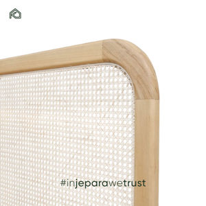 Modern Solid Teak Wicker Headboard King Size Wooden Rattan <b>Beds</b> Eco-Friendly Durable Commercial for Bedroom Hotel or Apartment - Product Image 5