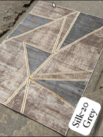 Tapis en fourrure shaggy Adiva, tissé jacquard turc de Gaziantep, lavable, antidérapant, à poils moyens, avec support en jute, rectangulaire, taille moyenne
