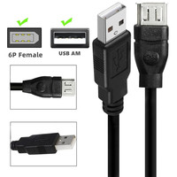 Firewire IEEE 1394 Adaptateur USB 6 broches femelle F vers USB M Câble mâle pour imprimante, appareil photo numérique, scanner, disque dur 0.2m