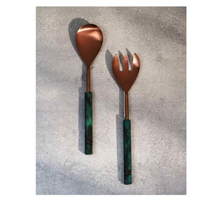 Ensemble de 80 couverts à salade élégants et individuels arc-en-ciel or platine couleurs laiton cuivre acier inoxydable outils métalliques personnalisés - Product Image 6