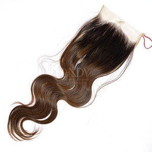 Paquetes de color de punta ondulada de cuerpo de cabello crudo de alta calidad con cierre para hacer pelucas de cabello vietnamita real - Product Image 4