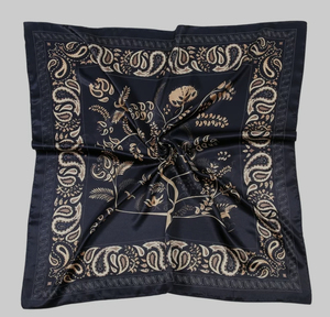 Pañuelos cuadrados con logotipo de impresión digital personalizada, pañuelo de seda con estampado a doble cara, pañuelo para la cabeza de mujer, algodón orgánico puro, muy vendido. - Product Image 6