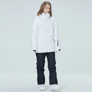 Conjunto de Chaqueta y Pantalones de Snowboard Unisex, Color Sólido, Casual, Corto, Transpirable, Ropa para la Nieve - Product Image 2