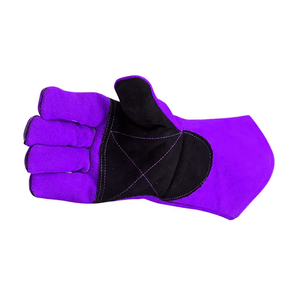 Vente en gros de gants de soudage ignifuges en cuir de vachette de grade A résistant à la chaleur sécurité protection des mains gants de travail de soudeur - Product Image 5