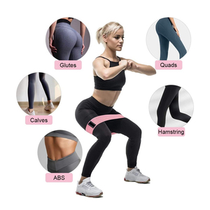 Bandes d'entraînement en coton à résistance lourde tissu d'exercice à domicile cercle de hanche et bandes de butin Gym Fitness boucle entraînement tirer vers le haut - Product Image 3