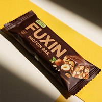 Emballages personnalisés imprimés avec fermeture arrière pour barres énergétiques, granola, noix, chocolat, protéines, en aluminium, type oreiller