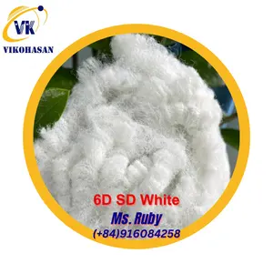 Niedriger Preis 6D SD White Solid Dry A-Polyester-Stapel faser GRS Recyceltes 100% Polyester für Teppich kissen für Kraftfahrzeuge