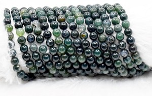 Perles rondes en agate verte naturelle semi-précieuse en vrac pour la fabrication de bijoux 4/6/8/10/12mm - Product Image 6