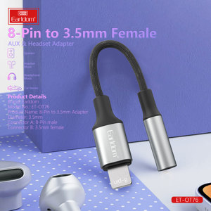 Eardom Hot Bán Gốc 8Pin Để 3.5Mm Tai Nghe AUX <span class=keywords><strong>Adapter</strong></span> Cho <span class=keywords><strong>Iphone</strong></span> Giữ Âm Thanh Ban Đầu Chất Lượng Và Chức Năng - Product Image 3