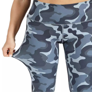 Pantalones de Yoga de longitud completa de alta calidad con cintura de apoyo Material transpirable flexible Patrón sólido no transparente para uso en el gimnasio - Product Image 2