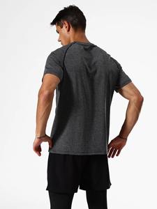 Vêtements de fitness 100% coton T-shirts pour hommes Prix de gros de haute qualité T-shirts avec logo sur mesure pour hommes - Product Image 3