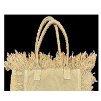 Bolsa de Lona Personalizable con Cierre, Adorno Decorativo y Asa, Estilo Vintage para Mujer, Sin Forro, Hecha en BD