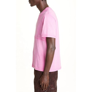 T-shirts surdimensionnés 100% coton pour hommes Vêtements unis personnalisés avec un excellent confort et un style de haute qualité - Product Image 3