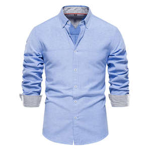 Camisa Casual Entallada para Hombre, Nueva Llegada 2026, 100% Algodón Satinado, Ecológica, Antiarrugas, Secado Rápido, Color Sólido, Manga Larga - Product Image 5