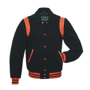 Winter Street Fashion Men's <b>Wool</b> Body and Leather Fashion Panel Men Female Varsity Jackets & Coat OEM Services - Product Image 1