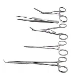 Ensemble de pinces chirurgicales de 5 pièces, qualité supérieure, acier inoxydable, Voase Debakey Hulka Trousseau, instrument manuel, source d'alimentation - Product Image 1
