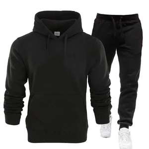 Básico hombres/mujeres 2 unids/set sudadera sudaderas con capucha pantalones 2024 gimnasios masculinos Fitness Tops Joggers ropa deportiva chándales - Product Image 3
