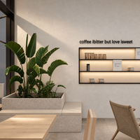 Ensemble de mobilier de restaurant, présentoir LED, table basse, vitrine, mobilier d'hôtel, mobilier de bar, comptoir de bar à nourriture, comptoir de caisse