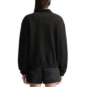 Sudaderas con Capucha de Algodón para Mujer, de Alta Demanda, con Logotipo Personalizado de Fábrica, Sudaderas con Media Cremallera y Cuello Alto, Lavadas y Bordadas - Product Image 3