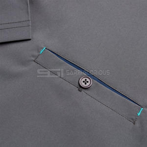 Uniformes Médicos Transpirables para Hombre, Totalmente Personalizables, Nuevos Uniformes Médicos de Moda, Conjuntos de Uniformes Médicos con Cuello Alto y Manga Corta para Hombre - Product Image 5