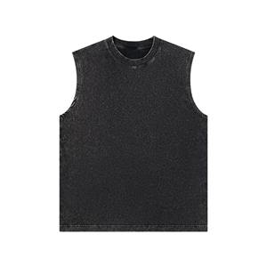 Haute qualité 100% coton hommes débardeur respirant surdimensionné tricoté sans manches décontracté grande taille gilet pour l'été taux d'usine - Product Image 4