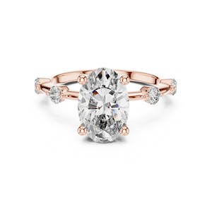 2.0ct Round Cut Moissanite <b>Solitaire</b> <b>Ring</b> 925 Sterling <b>Silver</b> Rhodium Plated | Luxury Bridal Wedding Engagement <b>Ring</b> for Women - Product Image 1
