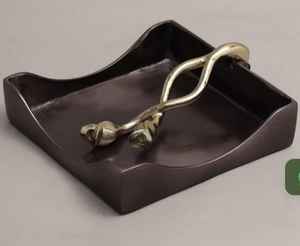 Tabletop Accessories Gold Finished Metal Stainless Steel Napkin Holder <b>Paper</b> Customized Design Metal <b>Tissue</b> Roll Stand - Product Image 6