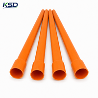 Tuyau électrique en PVC orange léger certifié AS/NZS 2053.2, ignifuge et résistant aux chocs, pour le câblage intérieur des magasins et des bureaux