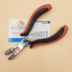 Pince Dentelée Droite en Acier Inoxydable pour Extensions de Cheveux Écrasement Fusion Colle Bond Outil d'Extension de Cheveux - Product Image 2