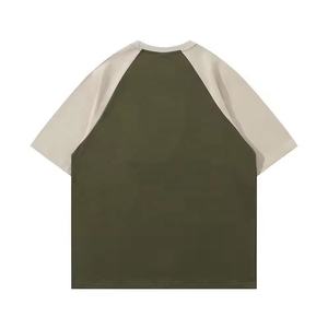 Camiseta de hombro caído de gran tamaño para hombre, logotipo bordado de moda con tela de punto, parche de chenilla personalizado, ropa elegante - Product Image 5