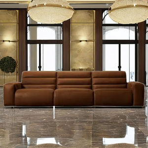 โซฟาหนังสำหรับโรงแรมเลานจ์ซิการ์ร้านกาแฟบ้านไร่ห้องนั่งเล่นอพาร์ทเมนต์วิลล่าสำนักงานบ้าน - Product Image 1