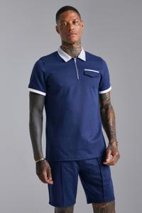 Conjunto de Polo Casual de Verano para Hombre 2022 con Logotipo Personalizado, Transpirable, 100% Algodón, Camiseta de Manga Corta y Pantalones Cortos Tejidos para Correr - Product Image 2