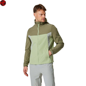 Chaqueta Cortavientos Impermeable Personalizada para Correr al Aire Libre, con Cuello Alto, Transpirable y con Revestimiento - Product Image 1